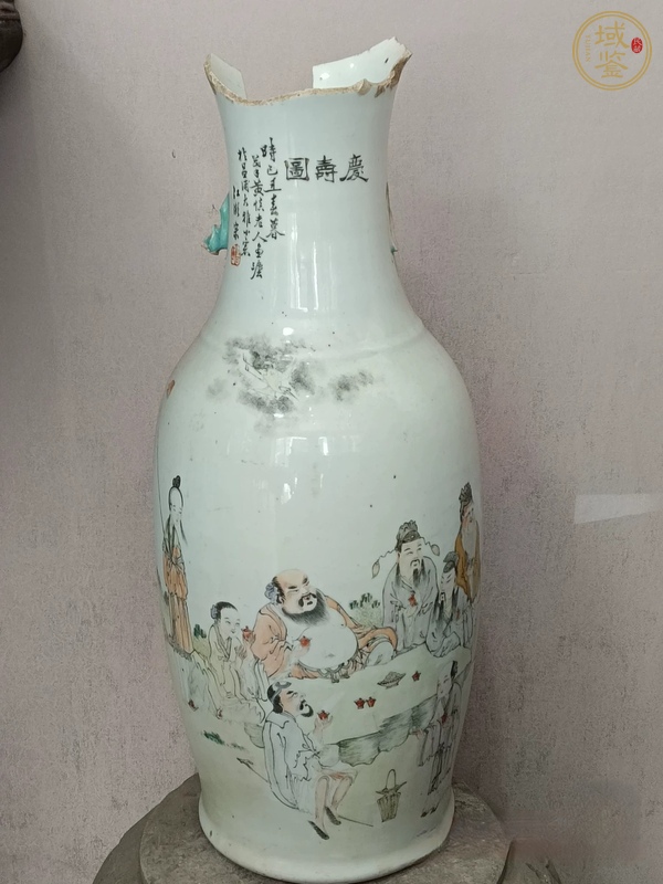 古玩陶瓷人物圖瓶標(biāo)本真品鑒賞圖
