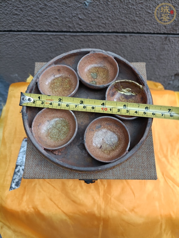 古玩陶瓷洪州窯五子杯盤真品鑒賞圖