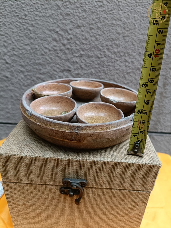 古玩陶瓷洪州窯五子杯盤真品鑒賞圖