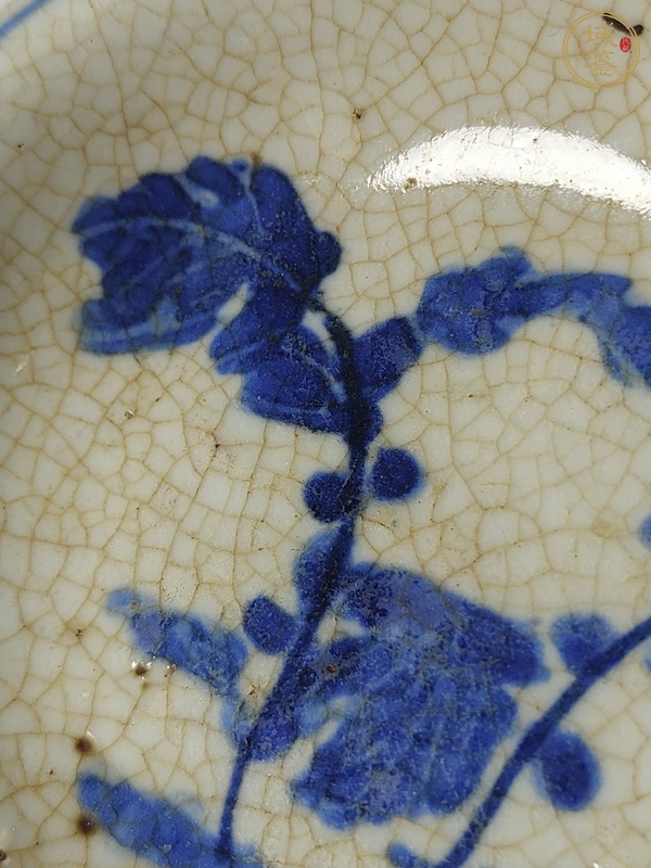 古玩陶瓷天啟萊菔紋青花盤真品鑒賞圖