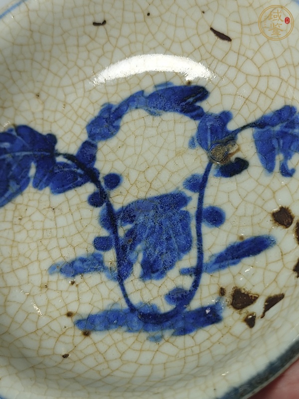 古玩陶瓷天啟萊菔紋青花盤真品鑒賞圖