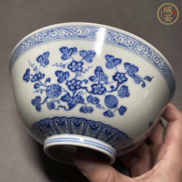 古玩陶瓷青花三多紋碗真品鑒賞圖