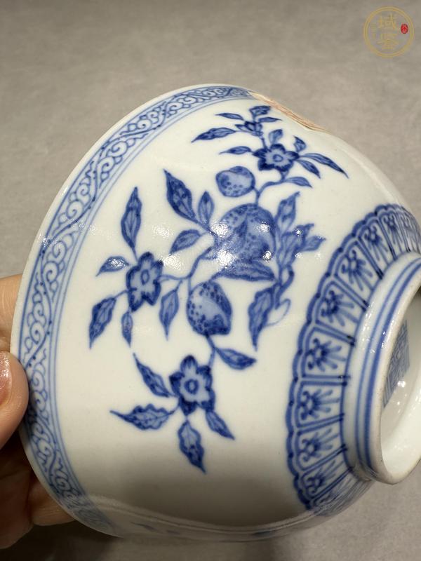 古玩陶瓷青花三多紋碗真品鑒賞圖