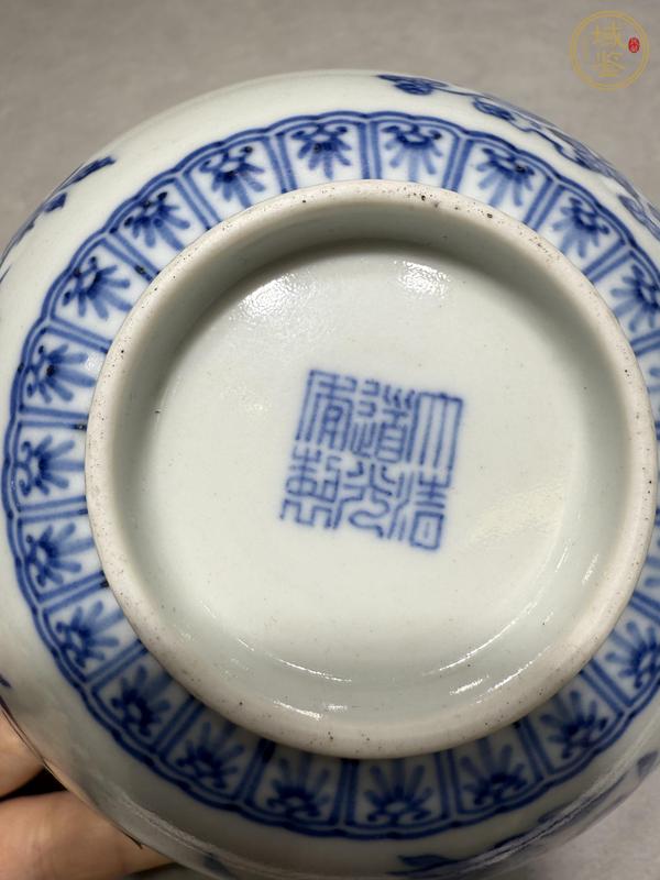 古玩陶瓷青花三多紋碗真品鑒賞圖