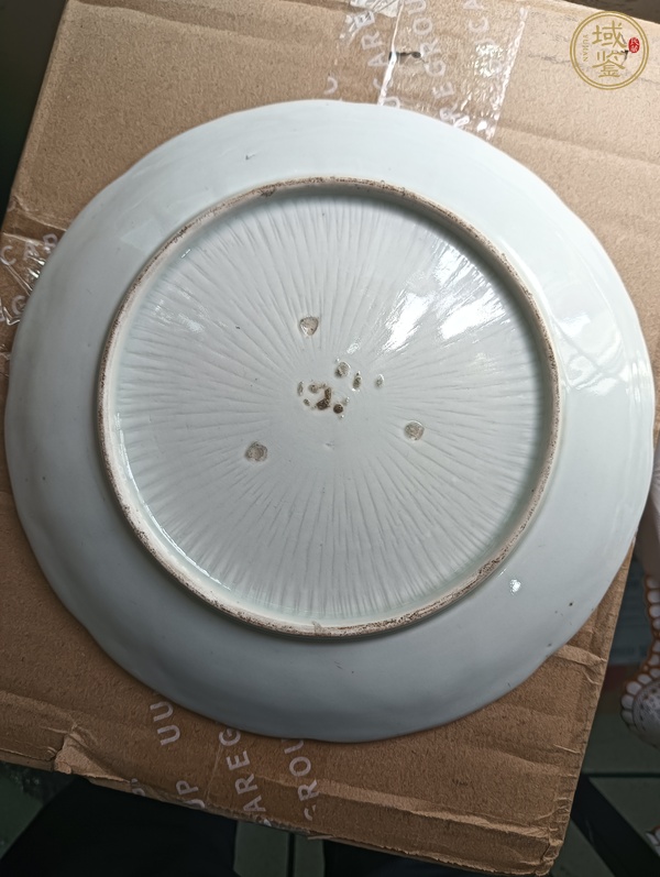 古玩陶瓷日本江戶青花盤真品鑒賞圖