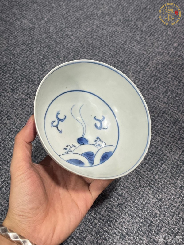 古玩陶瓷靑花龍紋碗真品鑒賞圖