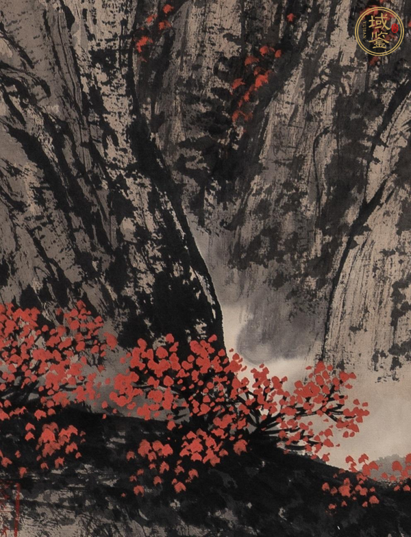 古玩字畫大井山色真品鑒賞圖