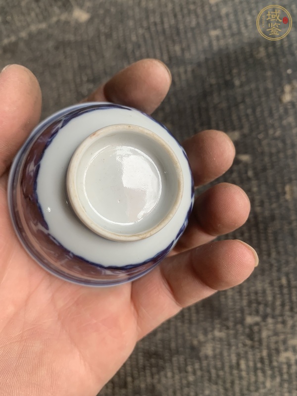 古玩陶瓷青花夔龍紋杯真品鑒賞圖