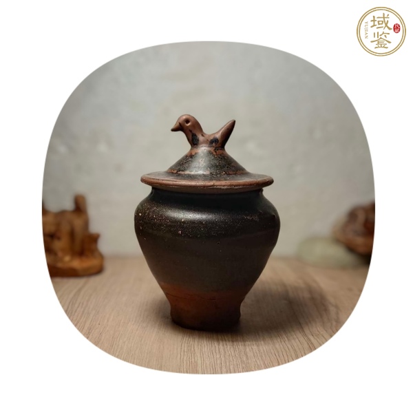 古玩陶瓷贛州窯飛鳥罐真品鑒賞圖