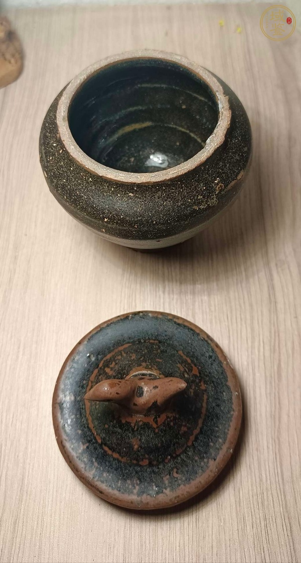 古玩陶瓷贛州窯飛鳥罐真品鑒賞圖