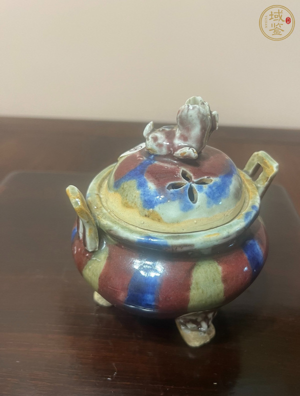 古玩陶瓷三陽(yáng)開泰三足爐真品鑒賞圖
