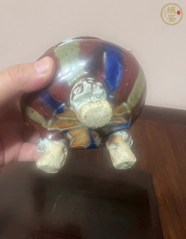 古玩陶瓷三陽(yáng)開泰三足爐真品鑒賞圖