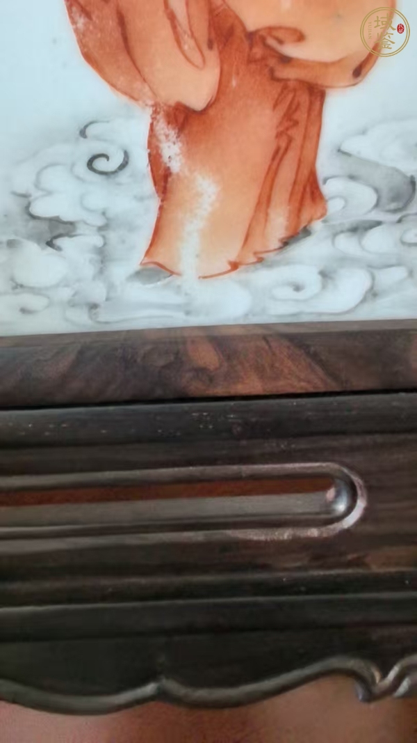 古玩陶瓷漢鐘離瓷板畫真品鑒賞圖