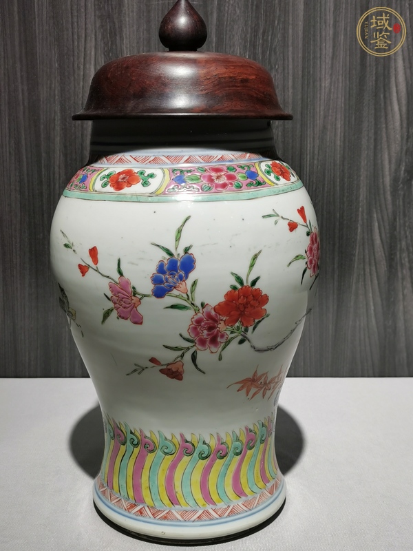 古玩陶瓷雍正粉彩半截鳳尾尊真品鑒賞圖