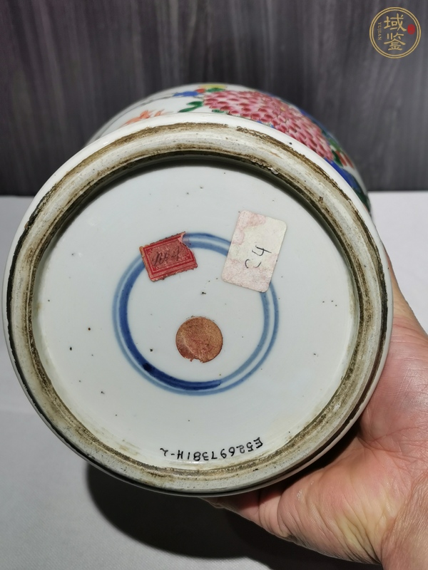 古玩陶瓷雍正粉彩半截鳳尾尊真品鑒賞圖