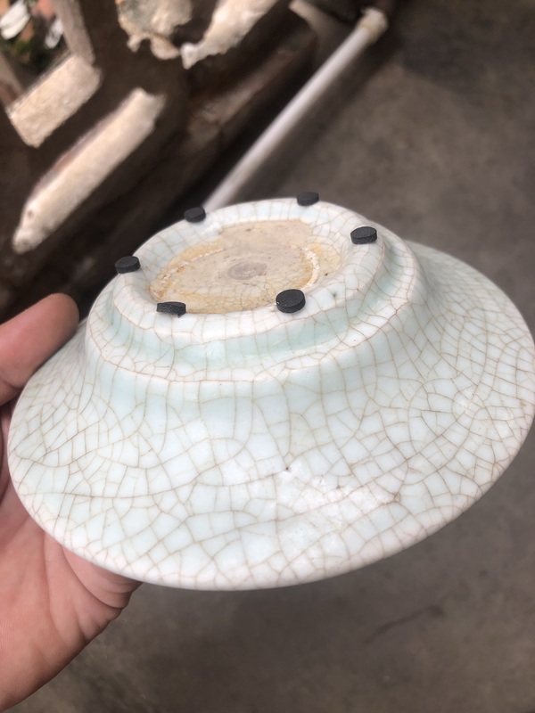 古玩陶瓷優(yōu)品明早期龍泉青瓷盤(pán)全品拍賣(mài)，當(dāng)前價(jià)格50000元