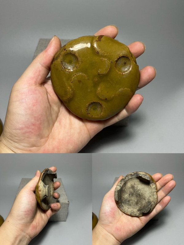 古玩陶瓷鱔魚黃三足鳳眼香爐拍賣，當(dāng)前價(jià)格1800元