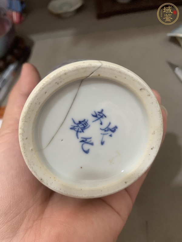 古玩陶瓷青花留白龍紋筆筒真品鑒賞圖