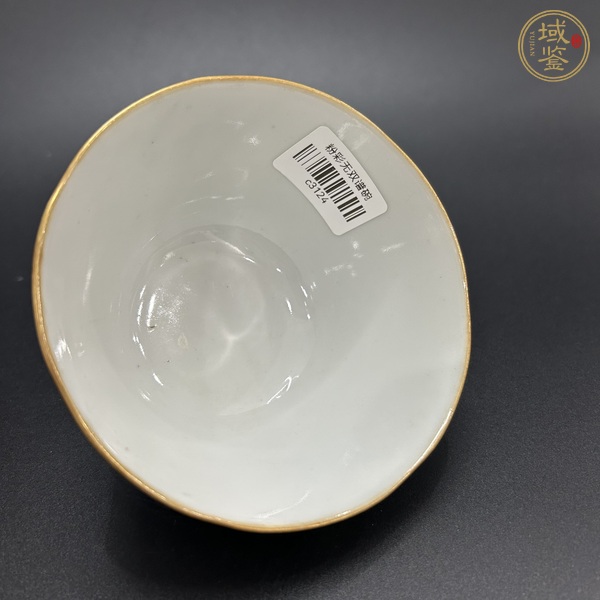 古玩陶瓷粉彩無雙譜人物花口杯真品鑒賞圖