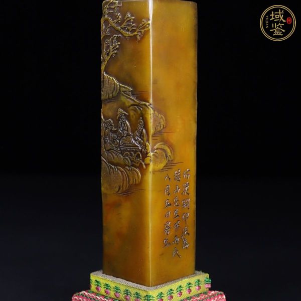 古玩玉器壽山石雕“人物故事”印章真品鑒賞圖