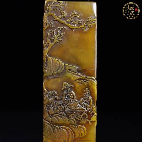 古玩玉器壽山石雕“人物故事”印章真品鑒賞圖