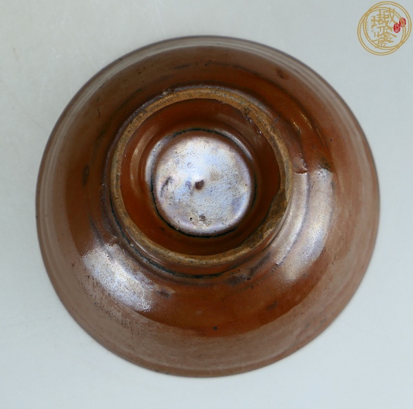 古玩陶瓷明代紫金釉高足碗真品鑒賞圖