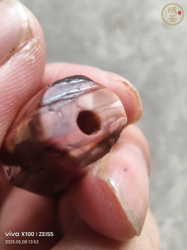 古玩玉器天然紅瑪瑙多棱珠真品鑒賞圖