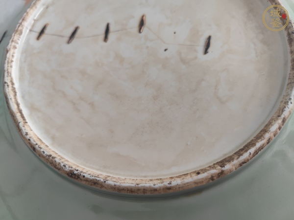 古玩陶瓷豆青釉豆青釉盤真品鑒賞圖