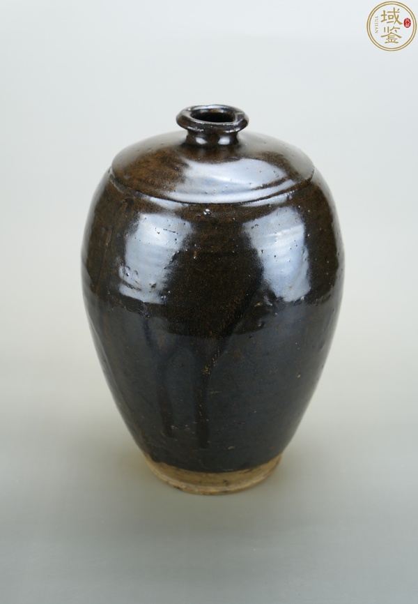 古玩陶瓷館藏級精品元末明初黑釉梅瓶(瓶中之王)拍賣，當(dāng)前價格1880元