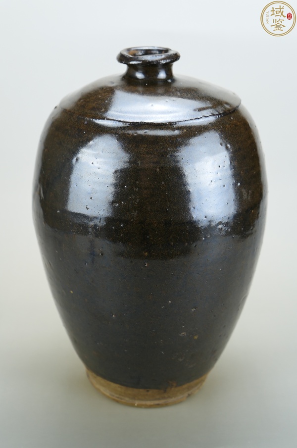 古玩陶瓷館藏級精品元末明初黑釉梅瓶(瓶中之王)拍賣，當(dāng)前價格1880元