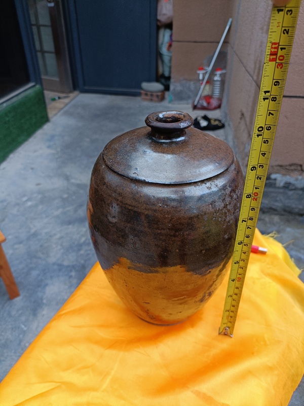 古玩陶瓷館藏級精品元末明初黑釉梅瓶(瓶中之王)拍賣，當(dāng)前價格1880元