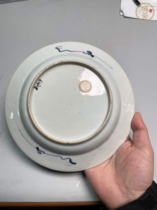 古玩陶瓷康熙青花折沿盤真品鑒賞圖