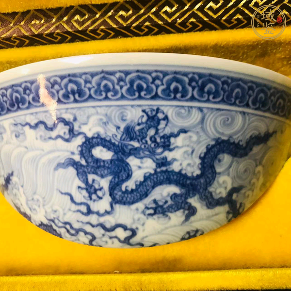 古玩陶瓷青花龍紋瓷片真品鑒賞圖