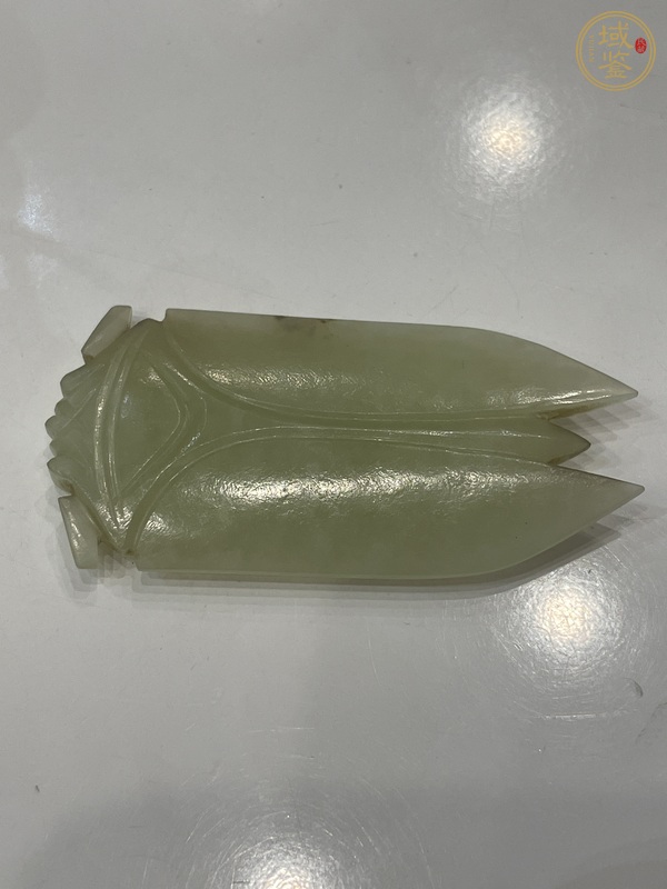 古玩玉器狹義和田玉籽料蟬真品鑒賞圖