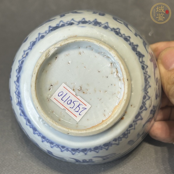 古玩陶瓷青花梵文碗真品鑒賞圖
