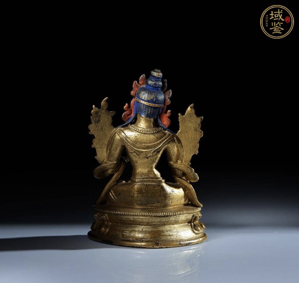 古玩銅器銅鎏金度母真品鑒賞圖