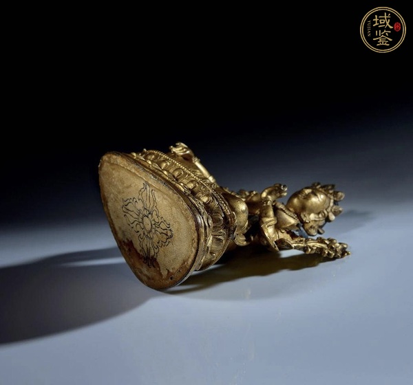 古玩銅器銅鎏金度母真品鑒賞圖
