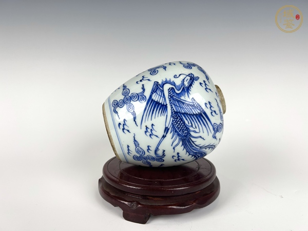 古玩陶瓷清雍正 · 青花鳳紋罐真品鑒賞圖