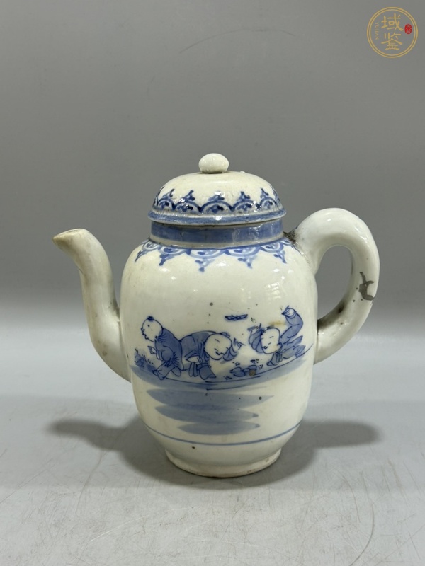古玩民國青花茶壺真品鑒賞圖
