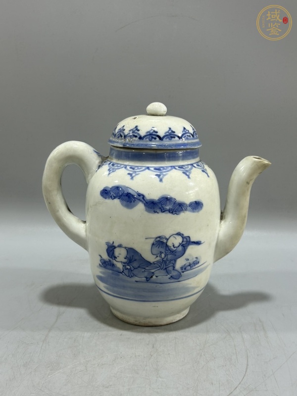 古玩陶瓷民國青花茶壺真品鑒賞圖