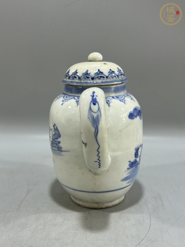 古玩陶瓷民國青花茶壺真品鑒賞圖