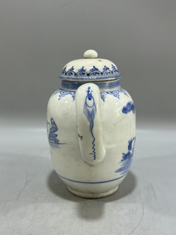 古玩陶瓷民國(guó)青花茶壺拍賣(mài)，當(dāng)前價(jià)格1000元