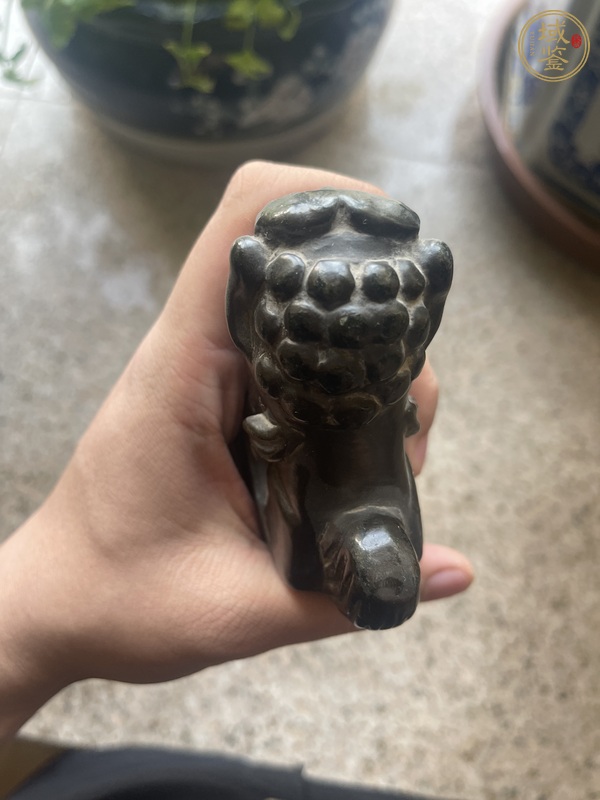 古玩玉器石雕“獅子”擺件真品鑒賞圖