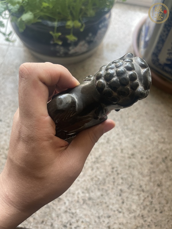 古玩玉器石雕“獅子”擺件真品鑒賞圖