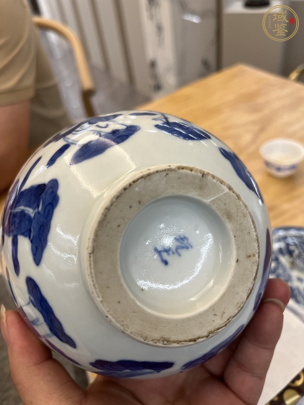 古玩陶瓷青花八仙人物紋碗真品鑒賞圖