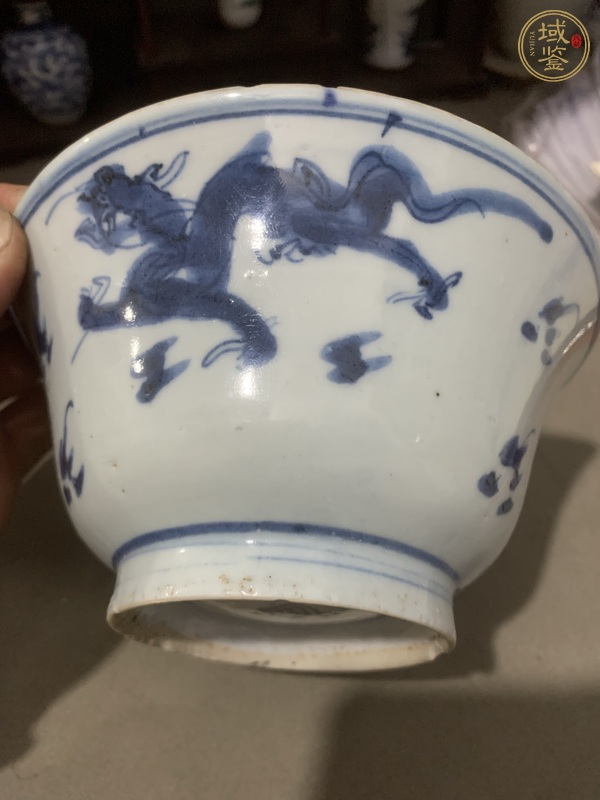 古玩陶瓷青花云龍紋撇口碗真品鑒賞圖