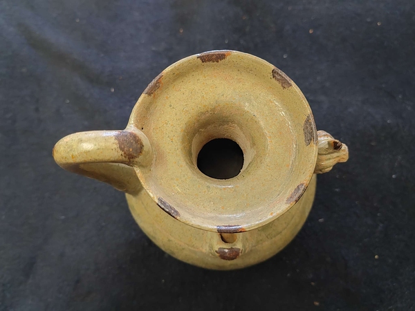 古玩陶瓷館藏級越窯青瓷兩晉南北朝褐彩雞首壺拍賣，當(dāng)前價(jià)格2980元