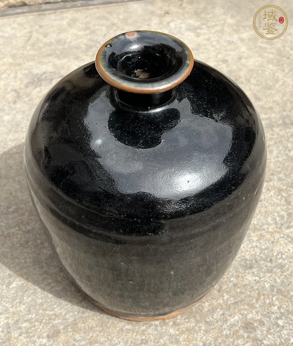 古玩陶瓷耀州窯黑釉豐肩梅瓶真品鑒賞圖