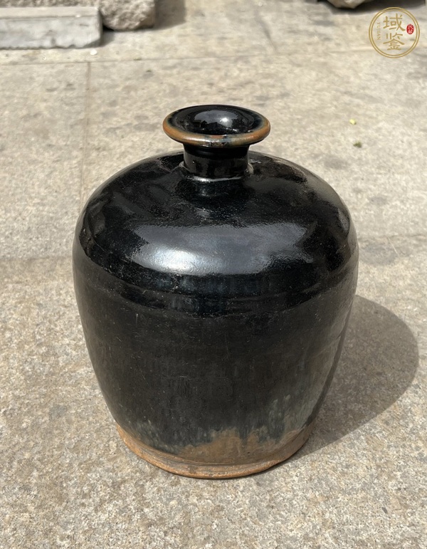 古玩陶瓷耀州窯黑釉豐肩梅瓶真品鑒賞圖