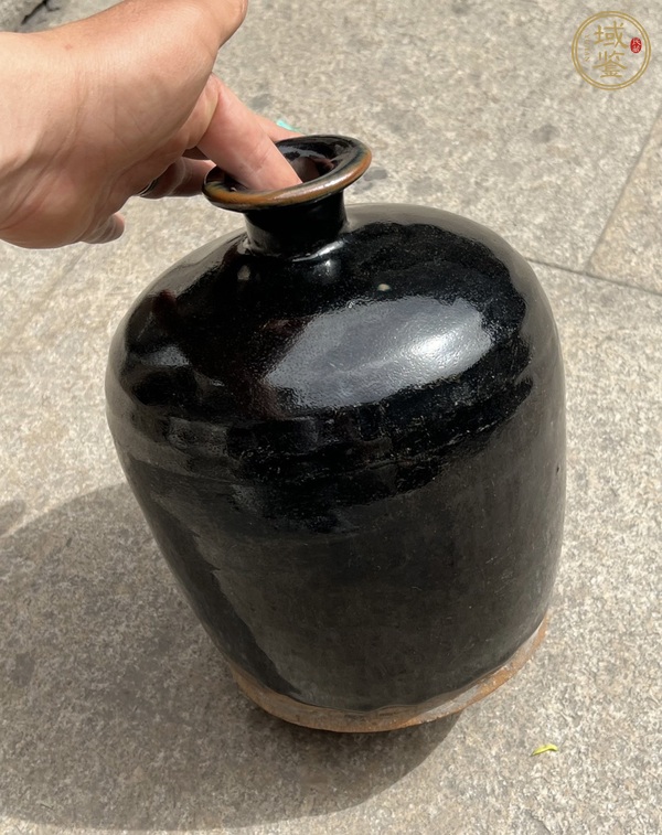 古玩陶瓷耀州窯黑釉豐肩梅瓶真品鑒賞圖